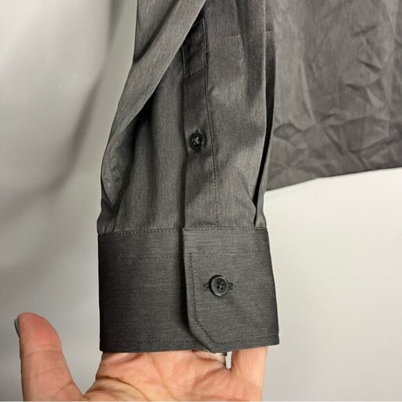 Zara Regular Fit Long Sleeve Pullover 1/4 Zip Grey Shirt, size S - Picture 8 of 14